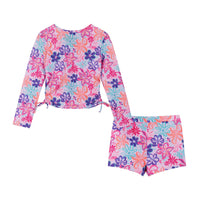 Girls (2-6) Long Sleeve Rashguard Set | Tropical Floral