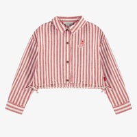 RED AND WHITE LONG SLEEVE STRIPED SHIRT, CHILD