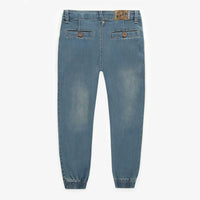 REGULAR FIT PANTS IN LIGHT BLUE STRETCH DENIM, CHILD