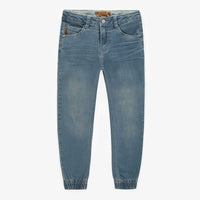 REGULAR FIT PANTS IN LIGHT BLUE STRETCH DENIM, CHILD