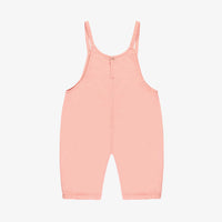 PINK LONG OVERALL WITH THIN STRAPS IN COTTON, NEWBORN