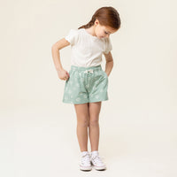 Green Flower Shorts