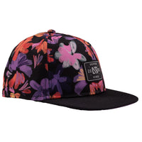 Black Floral Cap