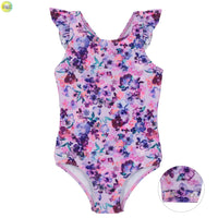 Girls' Lilac One-Piece UV Swimsuit