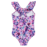 Girls' Lilac One-Piece UV Swimsuit