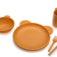 5 Piece Cellulose Feeding Set, Plate, Bowl, Cup, Spoon & Fork