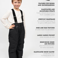 Snowrider Convertible Ski Overalls - Black 2025