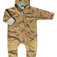 All-Weather Fleece Onesie - Dino Bones