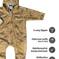 All-Weather Fleece Onesie - Dino Bones