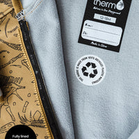 All-Weather Fleece Onesie - Dino Bones