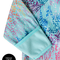 All-Weather Fleece Onesie - Rainbow Leopard