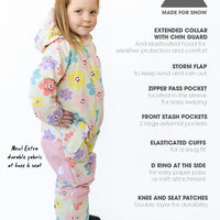 Snowrider One Piece Snowsuit - Happy Daisy | Waterproof Windproof Eco
