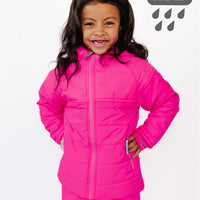Hydracloud Puffer Jacket - Neon Pink | Leopard Love