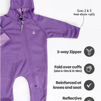 All-Weather Fleece Onesie - Violet