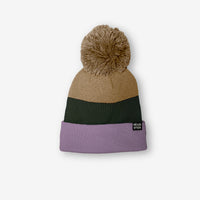 Tricolor Beanie Lined With Fleece - Pretty Lilac