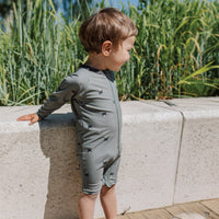 UV Protective Swim Romper - Palm Trees