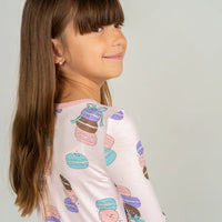 Bamboo Long Sleeve Pajama Set (Macaron Party Print)
