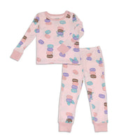 Bamboo Long Sleeve Pajama Set (Macaron Party Print)