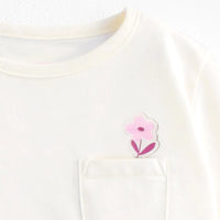 Cream T-shirt with back illustration, baby