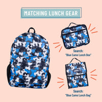 Blue Camo Backpack - 16 Inch