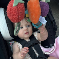 Itzy Bitzy Spiral Car Seat Activity Toy: Veggie