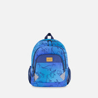 Little Kids Backpack Blue Gradient Dinosaur Print