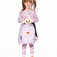 Little Kids Backpack Lilac Cat Print