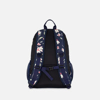 Kids Backpack Navy Flower Print