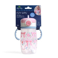 Itzy Sips™ - Straw Cup With Snap-Close Lid: Ribbons & Roses