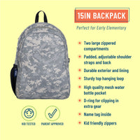 Digital Camo 15 Inch Backpack