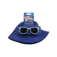 Boys Sunglasses with Bucket Hat Shark Print Hat and Glasses