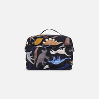 Lunch Box Black Dinosaur Print