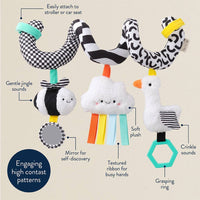 Itzy Bitzy Spiral Car Seat Activity Toy: Veggie