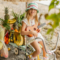 Colorful striped crochet hat, child