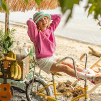 Colorful striped crochet hat, child