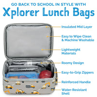 Kids Lunch Bag | Grey Construction