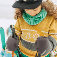 BLACK WINTER CAP IN CORDUROY, CHILD