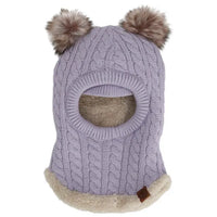 Knit Touch Balaclava With Pompom (Multiple Colours)