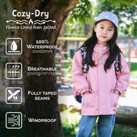 Kids Fleece Lined Rain Jackets | Macarons