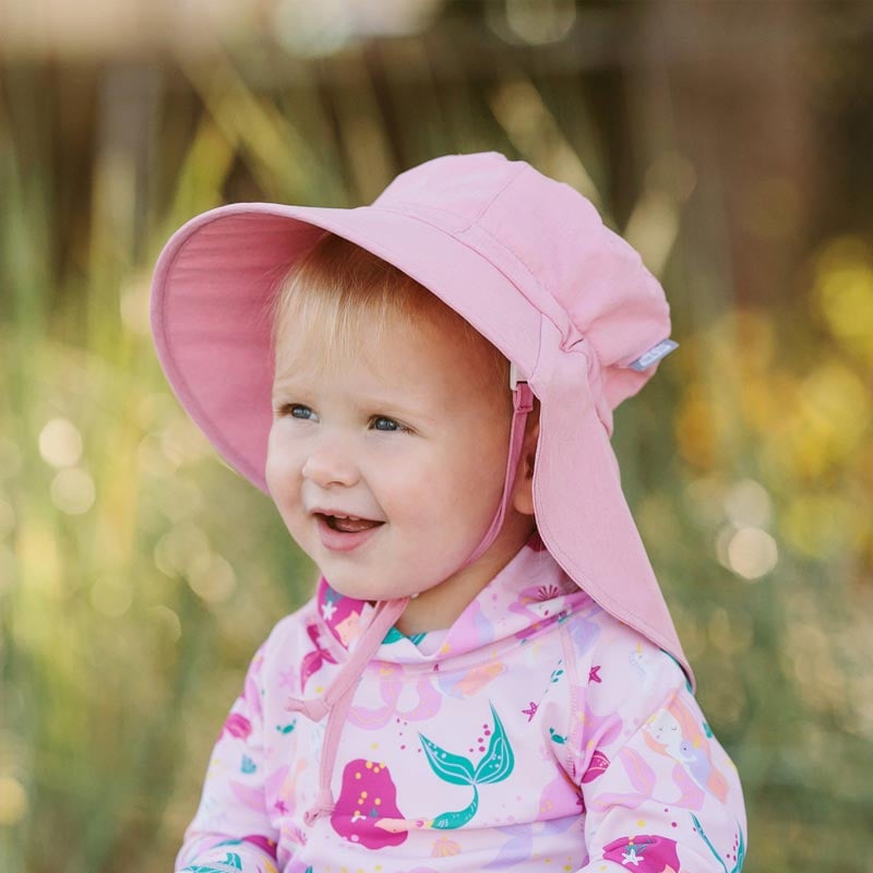 Kids Water Repellent Adventure Hats | Pretty Pink