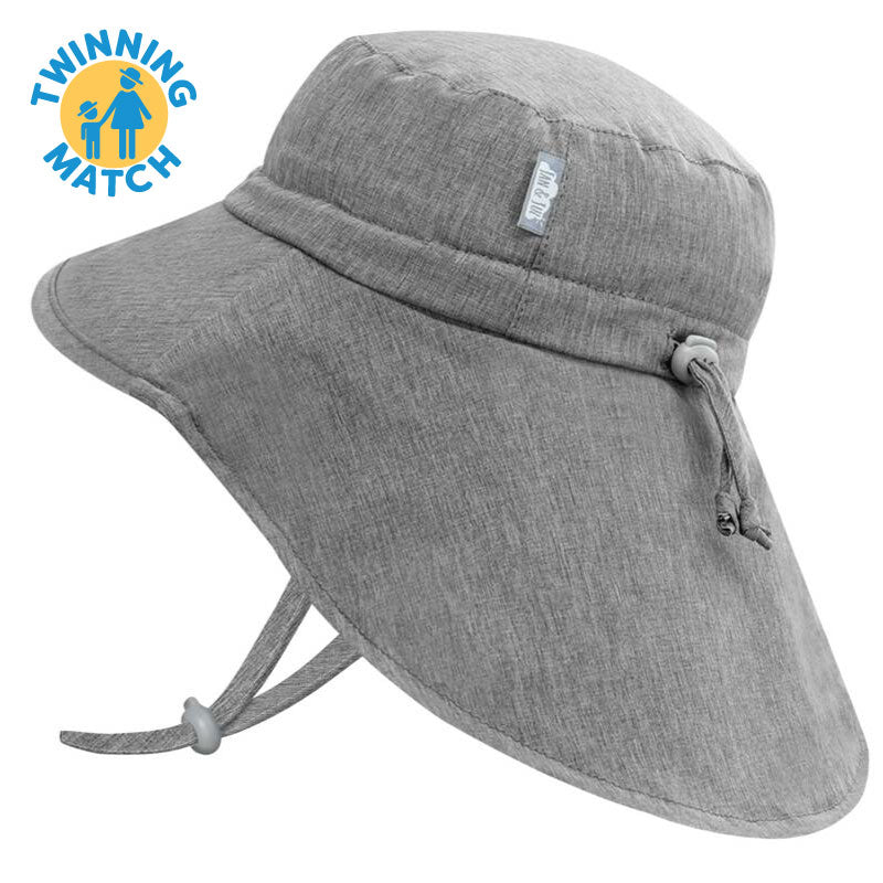 Kids Water Repellent Adventure Hats | Grey