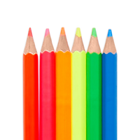 jumbo brights neon colored pencils - set of 6