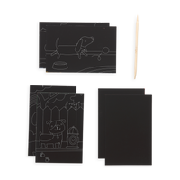 playful pups scratch and scribble mini scratch art kit