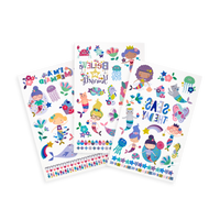 tattoo-palooza temporary tattoos - mermaid magic - 3 sheets