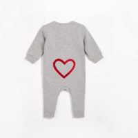 Be Mine Heather Grey Romper