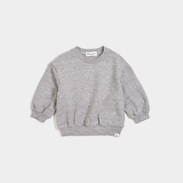 "Miles Basics" Heather Grey Puff Sweatshirt