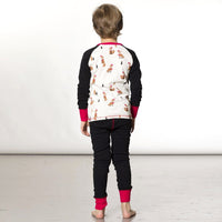 Organic Cotton Two Piece Pajama Set Christmas Fox "Glow in the Dark"