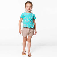 Printed T-Shirt With Back K-Hole, AOP Wildflowers