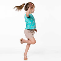 Printed T-Shirt With Back K-Hole, AOP Wildflowers