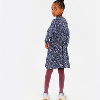Ditsy L/S Dress - Mood Indigo